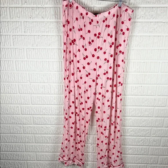 kate spade Pink and Red Cherry Print Pajama Set - Picture 2 of 3